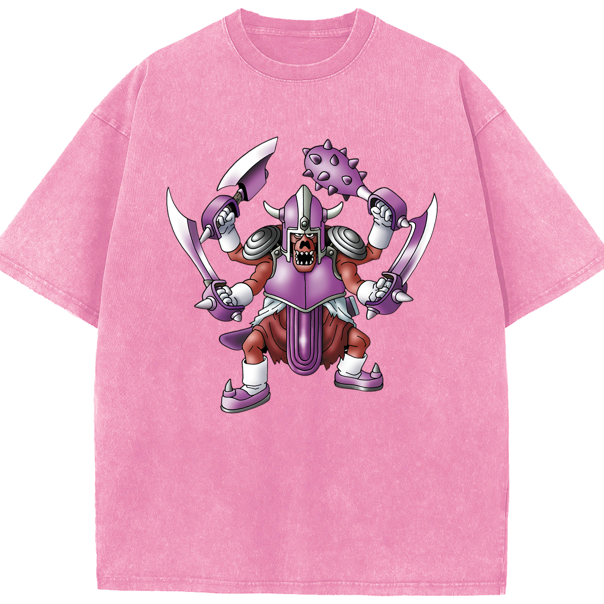 （画像用） ドラゴンクエスト Doragon Kuesuto Dragon Quest 綿100% ヴィンテージ風 半袖Tシャツ（フロントプリント）